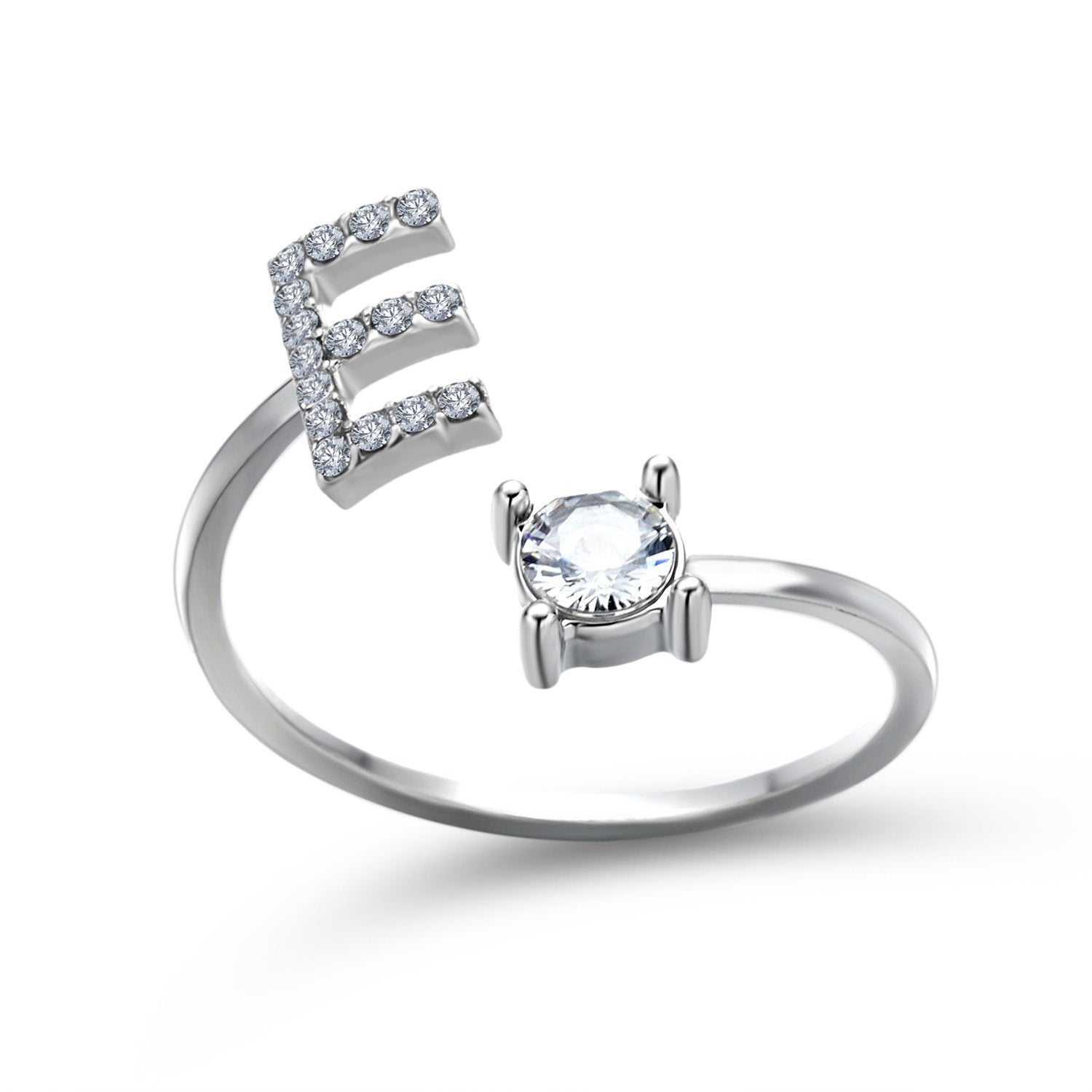 Evarisluxe Initial Letter Gold Ring