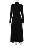 Women's Fashion Elegant Solid Color Dress