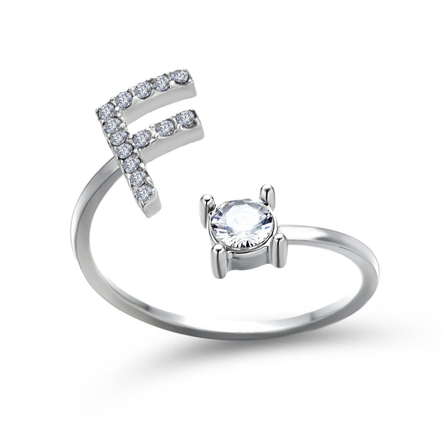 Evarisluxe Initial Letter Gold Ring