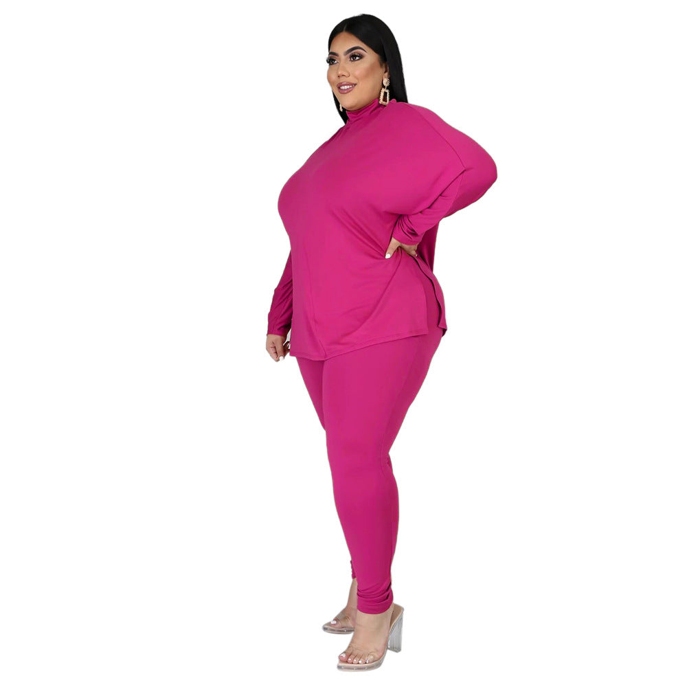 Fall Solid Color Women's Two-Piece Sports Set