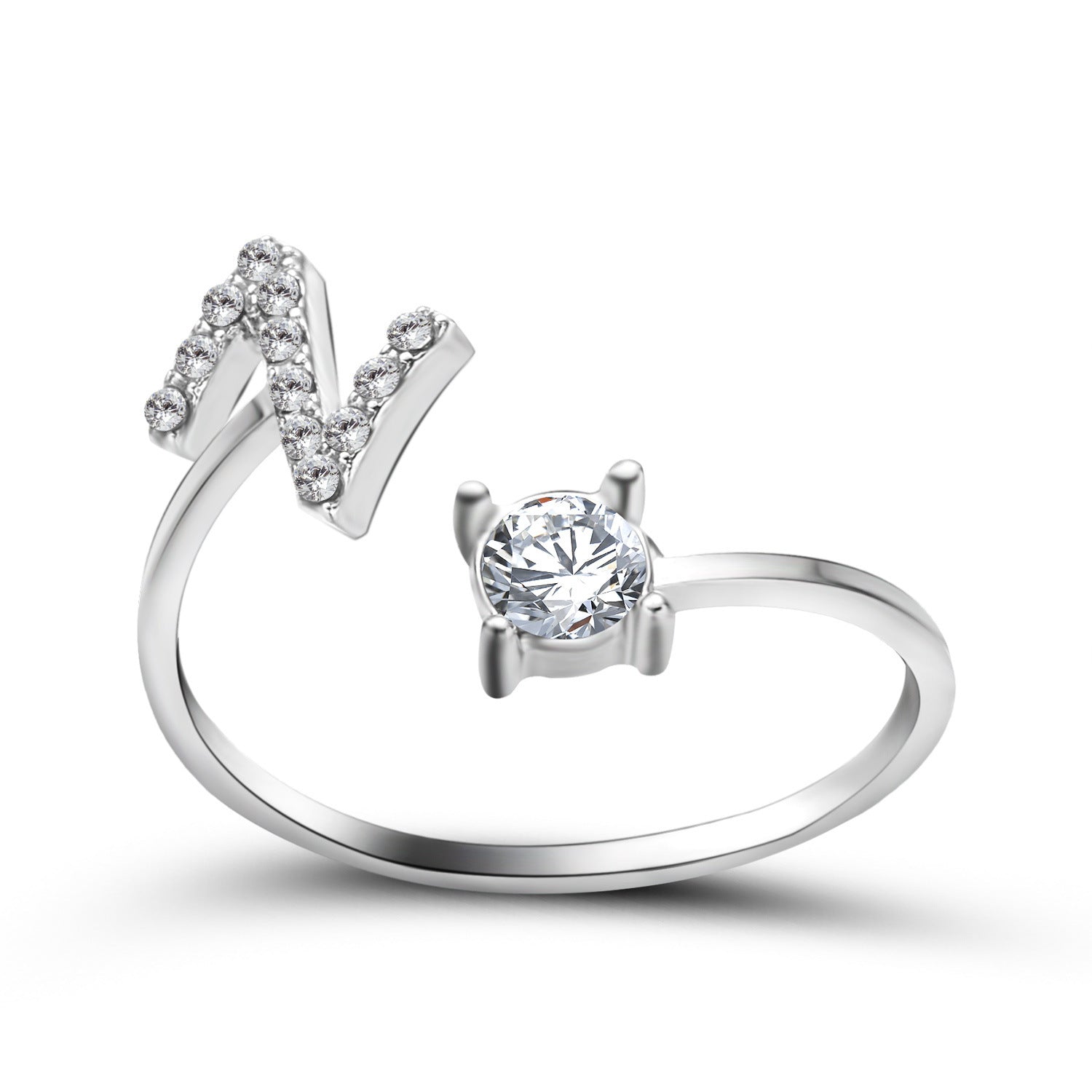 Evarisluxe Initial Letter Gold Ring