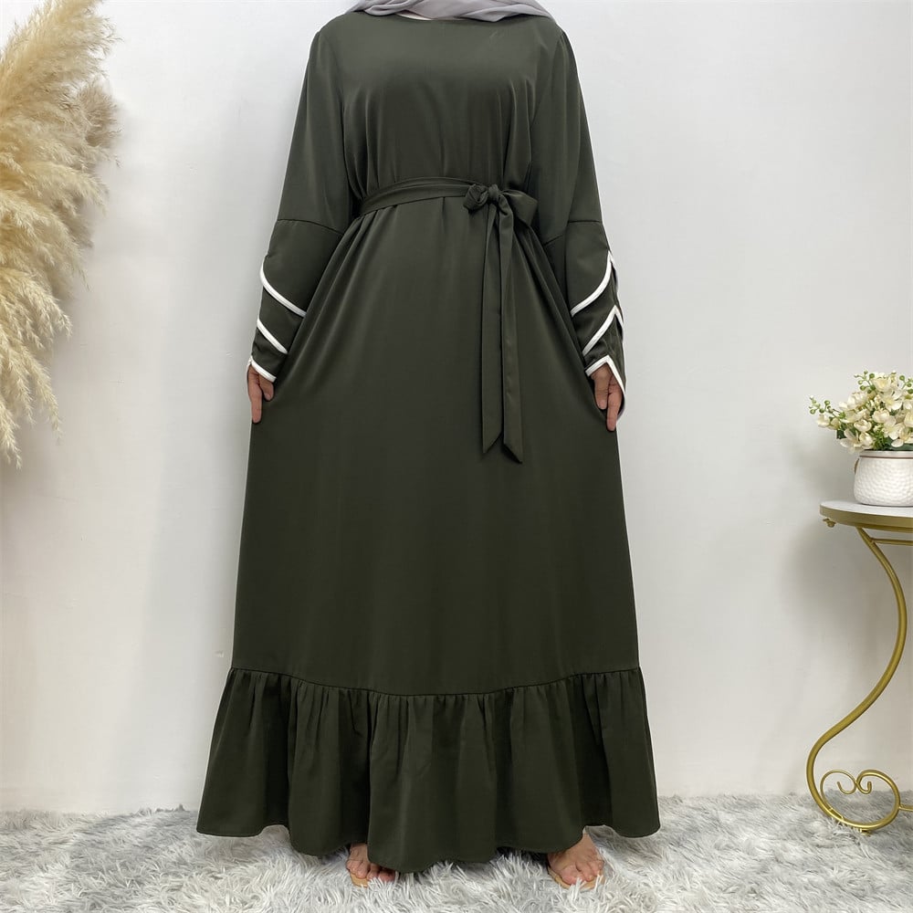 Evarisluxe Muslim Fashion Hem Dress