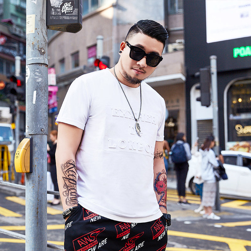 Plus Size Loose Fit Short Sleeve T-Shirt for Men