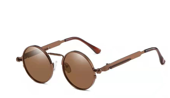 Retro Steampunk Round Sunglasses for Men and Women