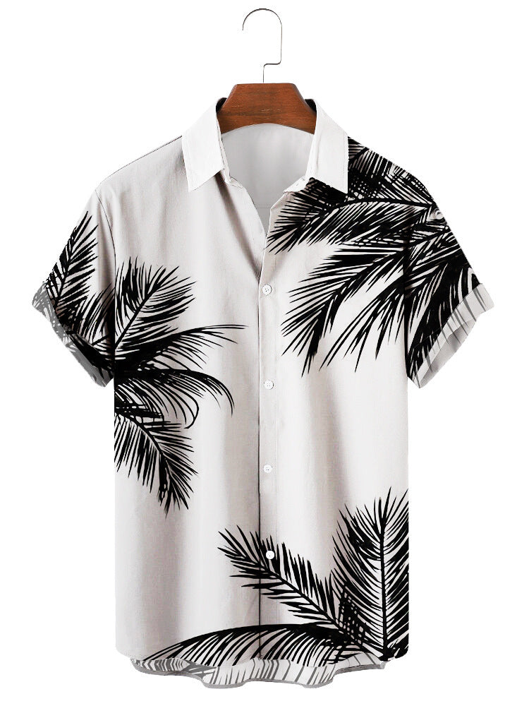 Hawaiian Men's Summer Shirt with 3D Sunflower Print