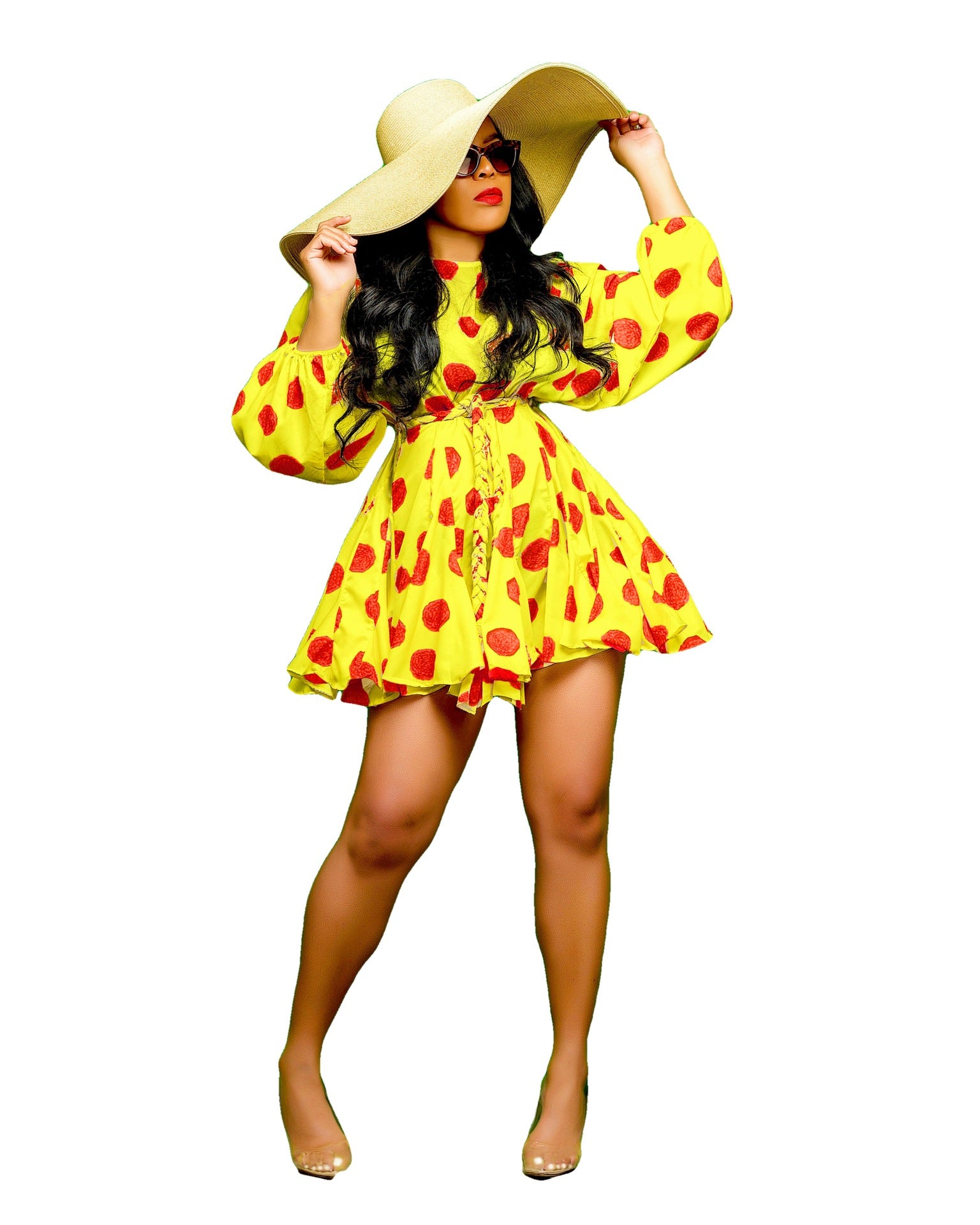EvarisLuxe Belle Chiffon Luxury Mini Dress