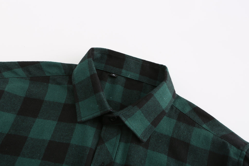 New Fall Winter Plaid Long Sleeve Shirt Jacket for Men
