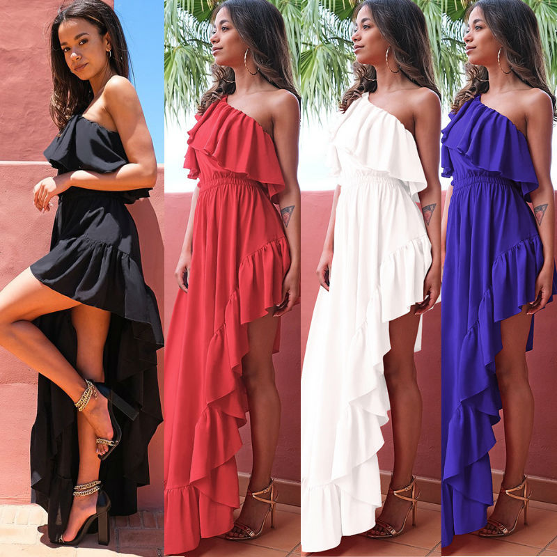 2022 Spring/Summer Women's Dress with Ruffle Hem