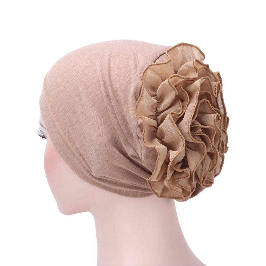 New Monochrome Muslim Chiffon Turban Hat (In Stock)