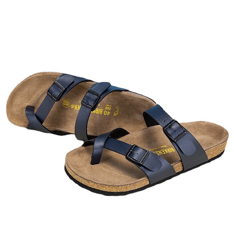 Summer Flat Sandals for Men and Women - Cork Slide Ons