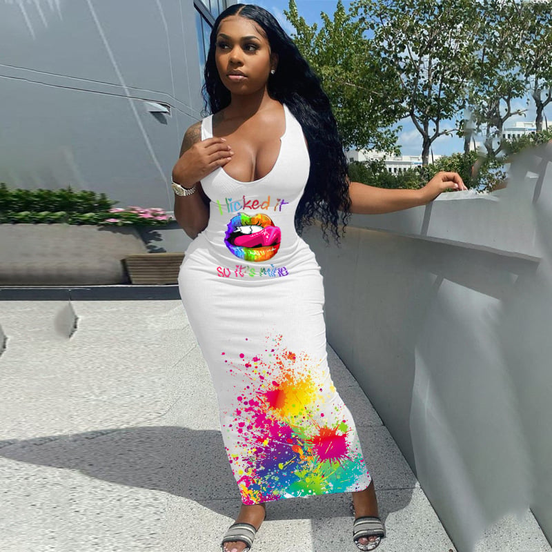 Breathable Women's Long Dress - Casual Summer Fashion