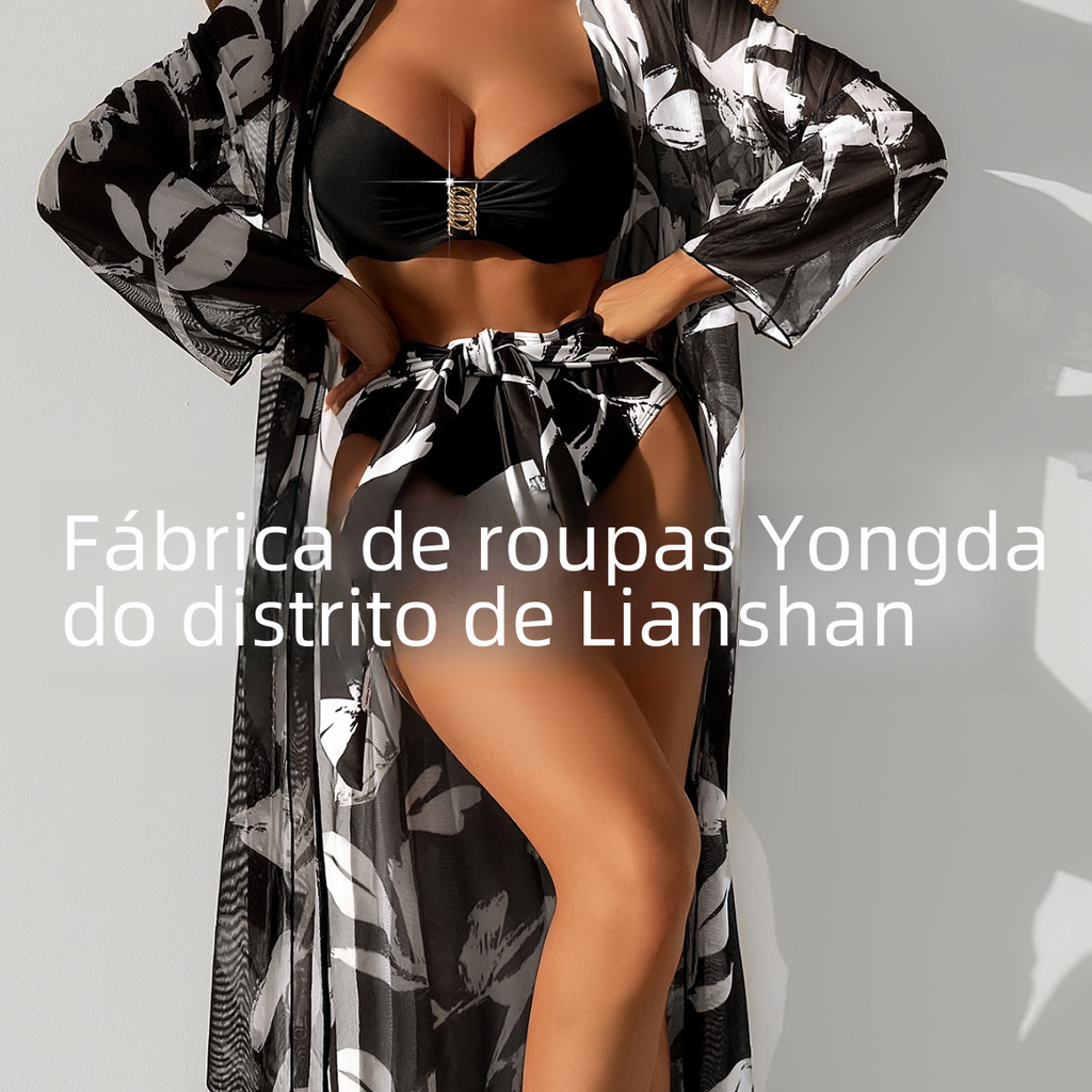 2023 Women's 3-Piece Long Sleeve Swimwear Set