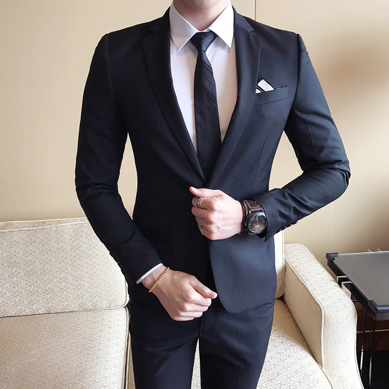 Men's Fashion Two-Piece Suit Set for Spring/Fall 2019