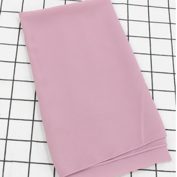 Elegant Pearl Chiffon Scarf - Solid Color Muslim Shawl (Women's)