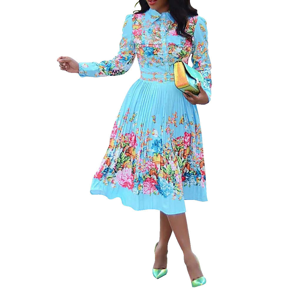 Digital Print Sexy Fashion Dress for Spring & Autumn