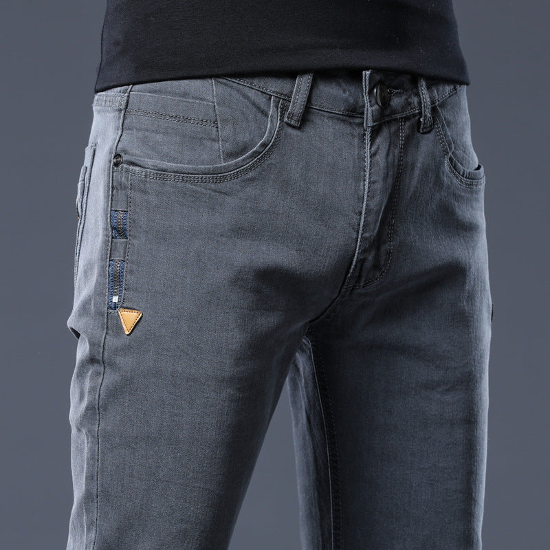 Men's Slim Fit Stretch Denim Pants - Fashionable Casual Wear