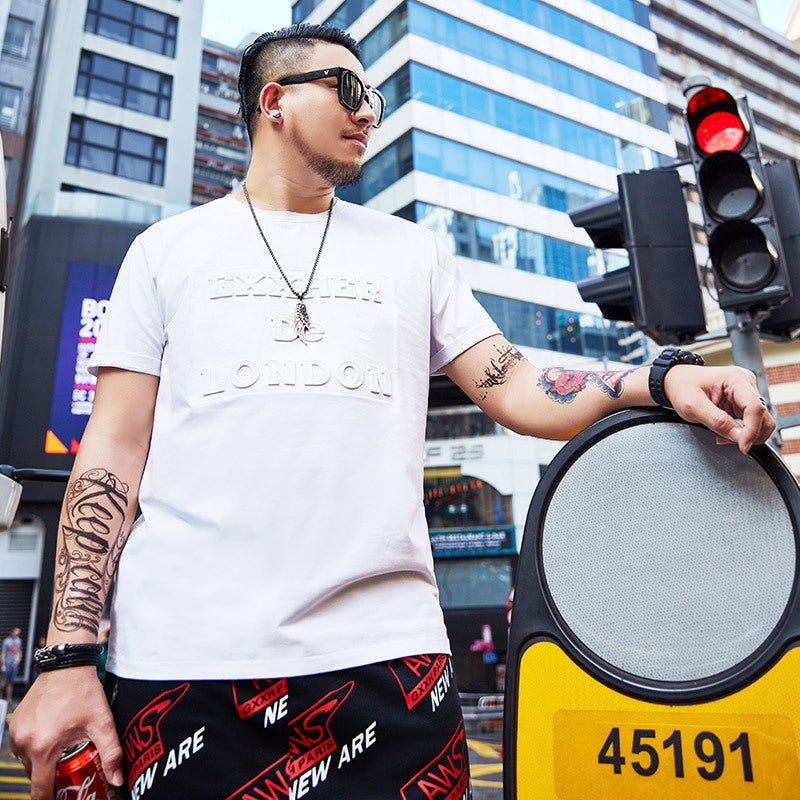 Plus Size Loose Fit Short Sleeve T-Shirt for Men