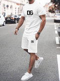 Men's Summer 2024 Casual Set: T-Shirt and Shorts (One Set)