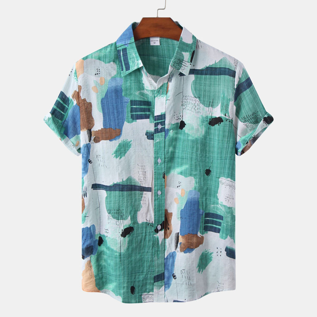 Summer Hawaiian Style Printed Men's Shirt