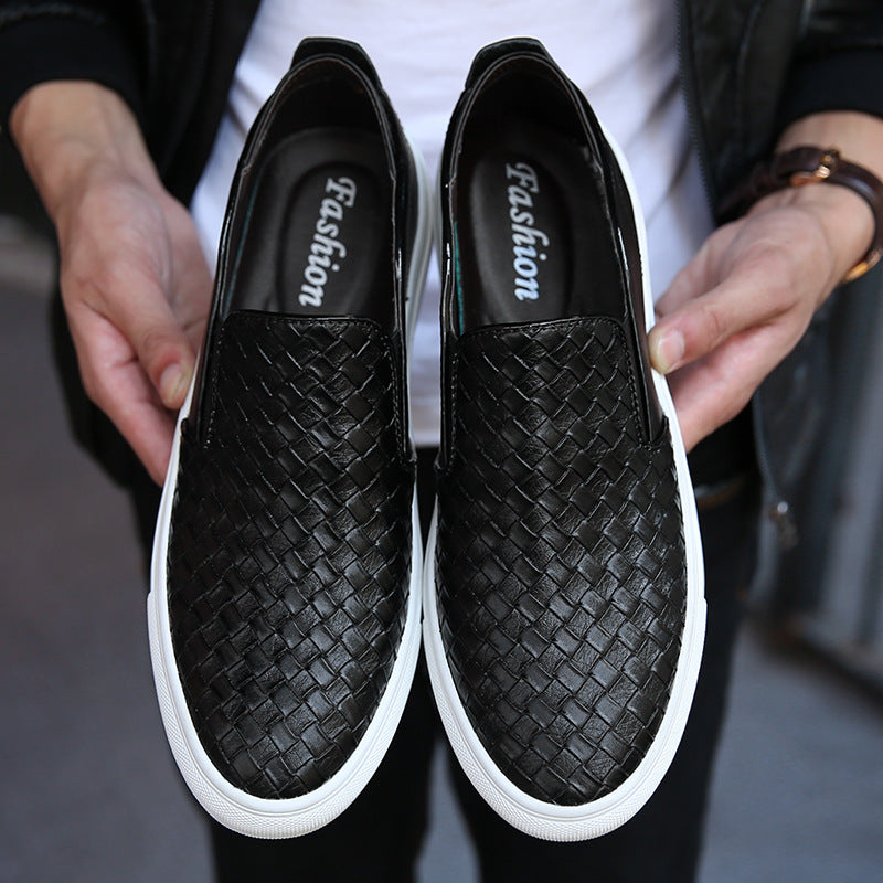 2023 Men's Casual Leather Loafers - Breathable Weave