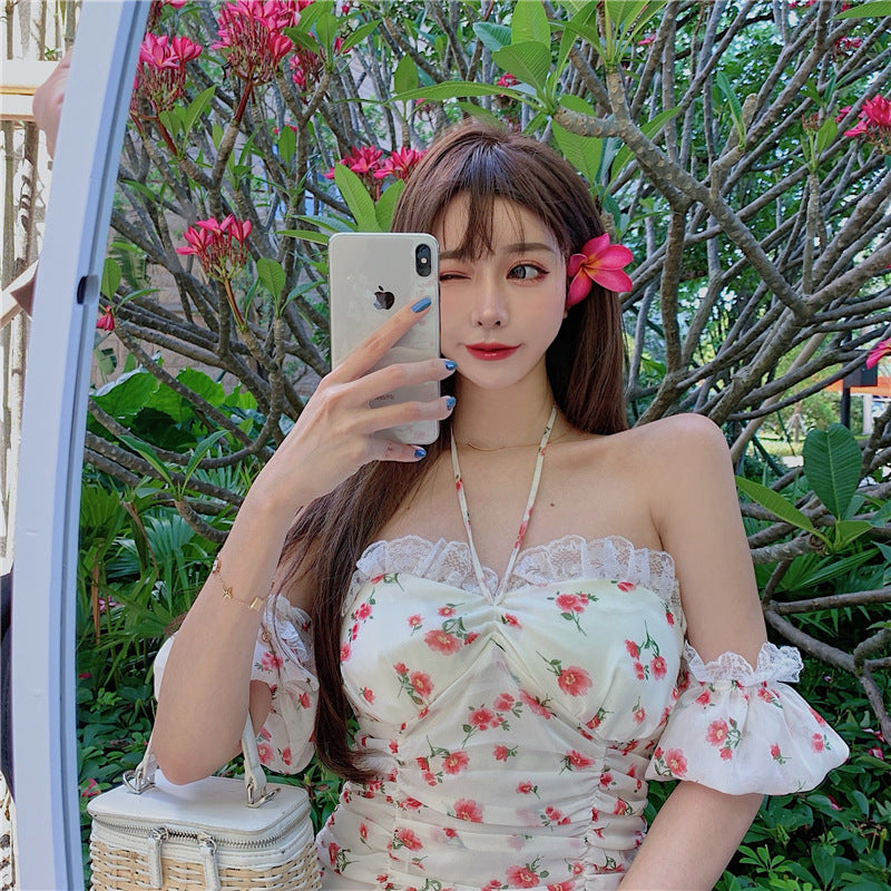 2020 New Summer Floral One-Shoulder Dress for Women