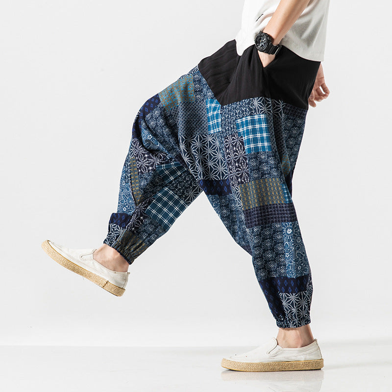2019 Summer Men's Chinese Style Loose Harem Pants