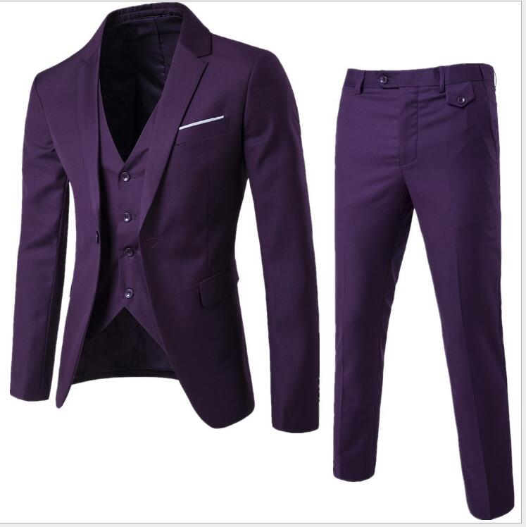 2018 Spring Men's Suit Set for Weddings (Three Pieces)