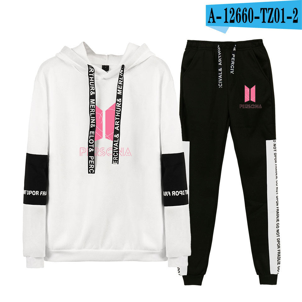 BTS Persona Spring Autumn Hoodie and Pants Set for Men