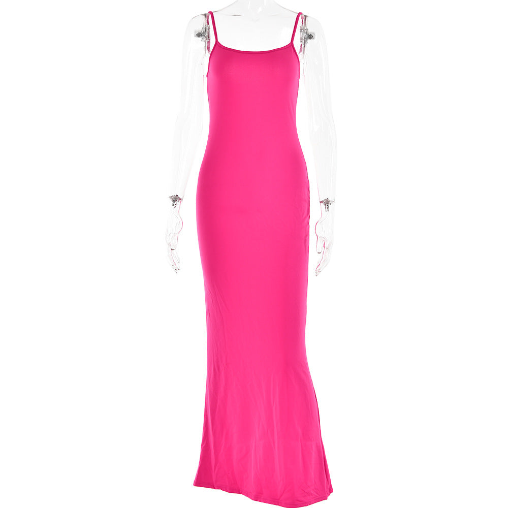Slim-Fitting Patchwork Dress for Women
