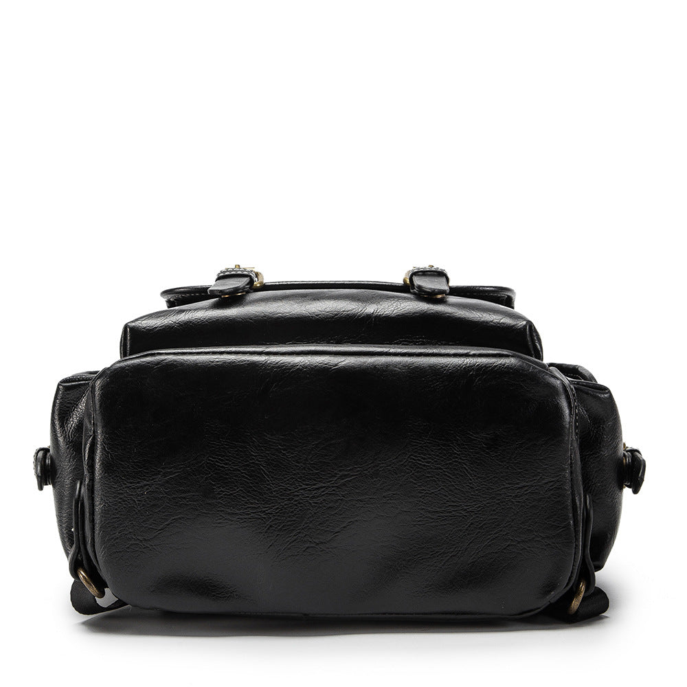 Stylish PU Leather Backpack for Men - Outdoor Travel