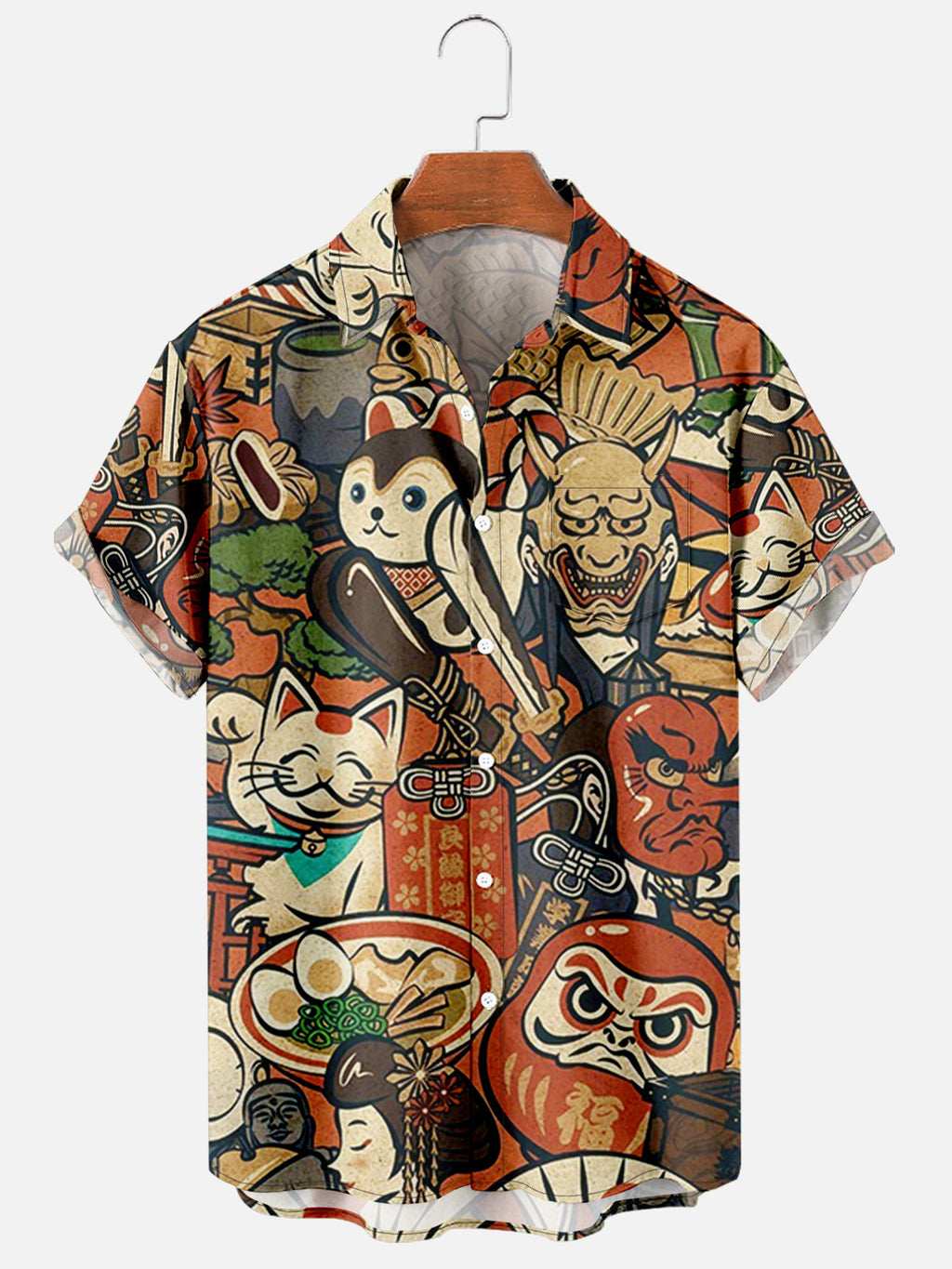 2023 Retro Style Men's Hawaiian Shirt for Summer