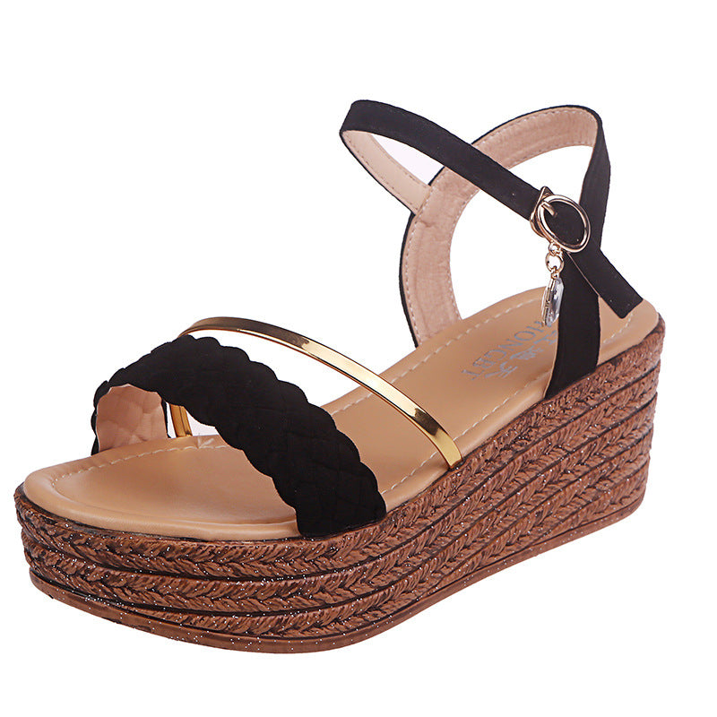 Wedge Heel Summer Sandals for Women - Casual & Non-Slip