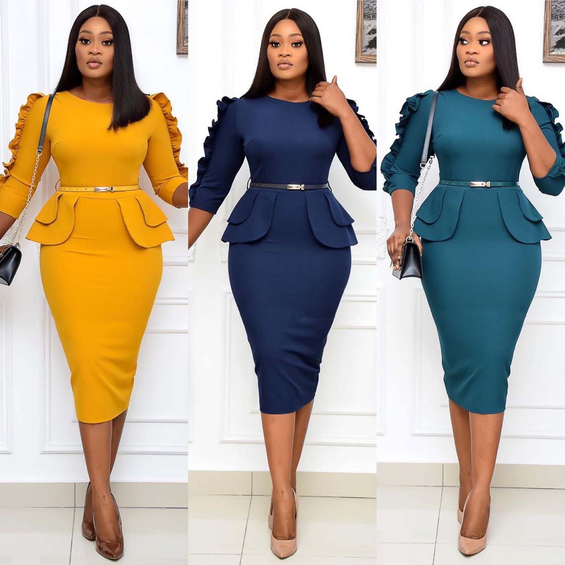 Elegant African Dress for Professional Office Commute