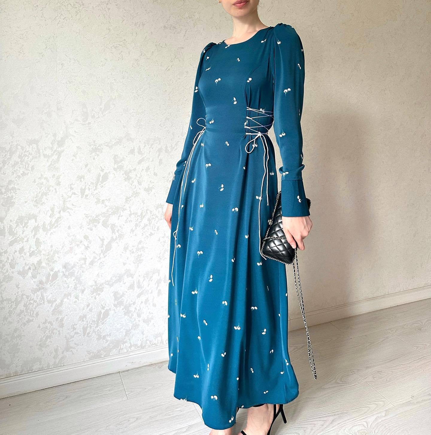 Evarisluxe Elegant Long Waist Dress for Women