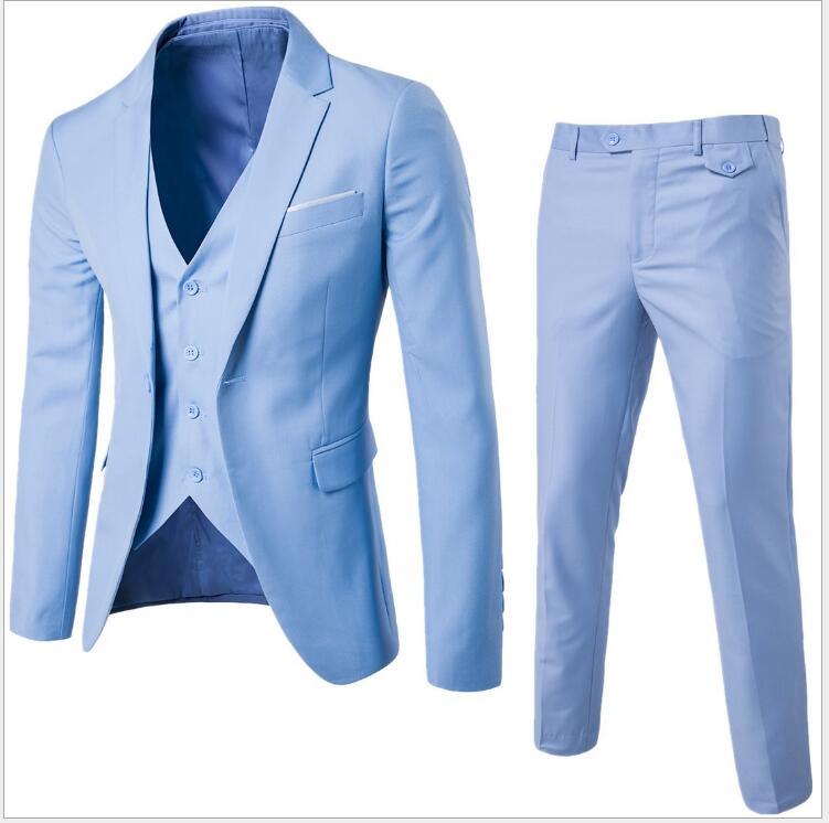 2018 Spring Men's Suit Set for Weddings (Three Pieces)