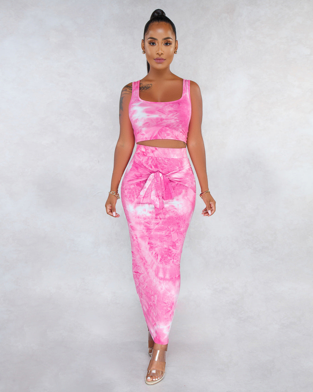 Summer Fashion Tie-Dye Women's 2-Piece Outfit Set