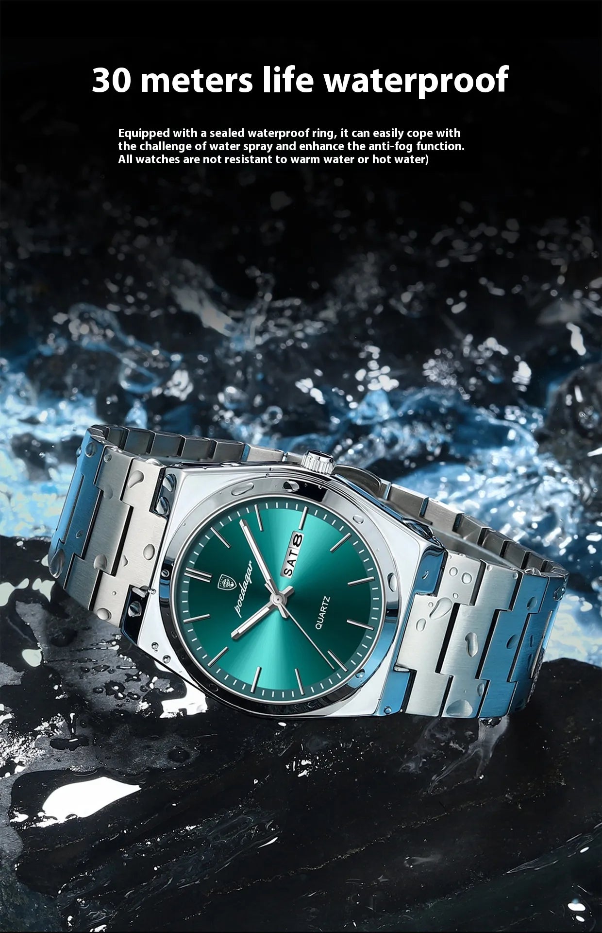 Ultra-thin Waterproof Men's Quartz Watch