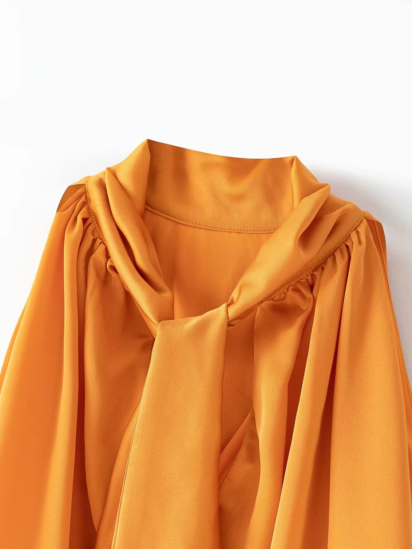 Summer Satin Bow Neck Sleeveless Shirt for Women
