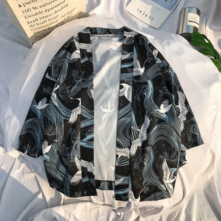 Japanese Style Kimono Jacket for Men - Casual Streetwear