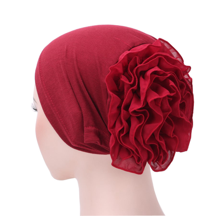 New Monochrome Muslim Chiffon Turban Hat (In Stock)