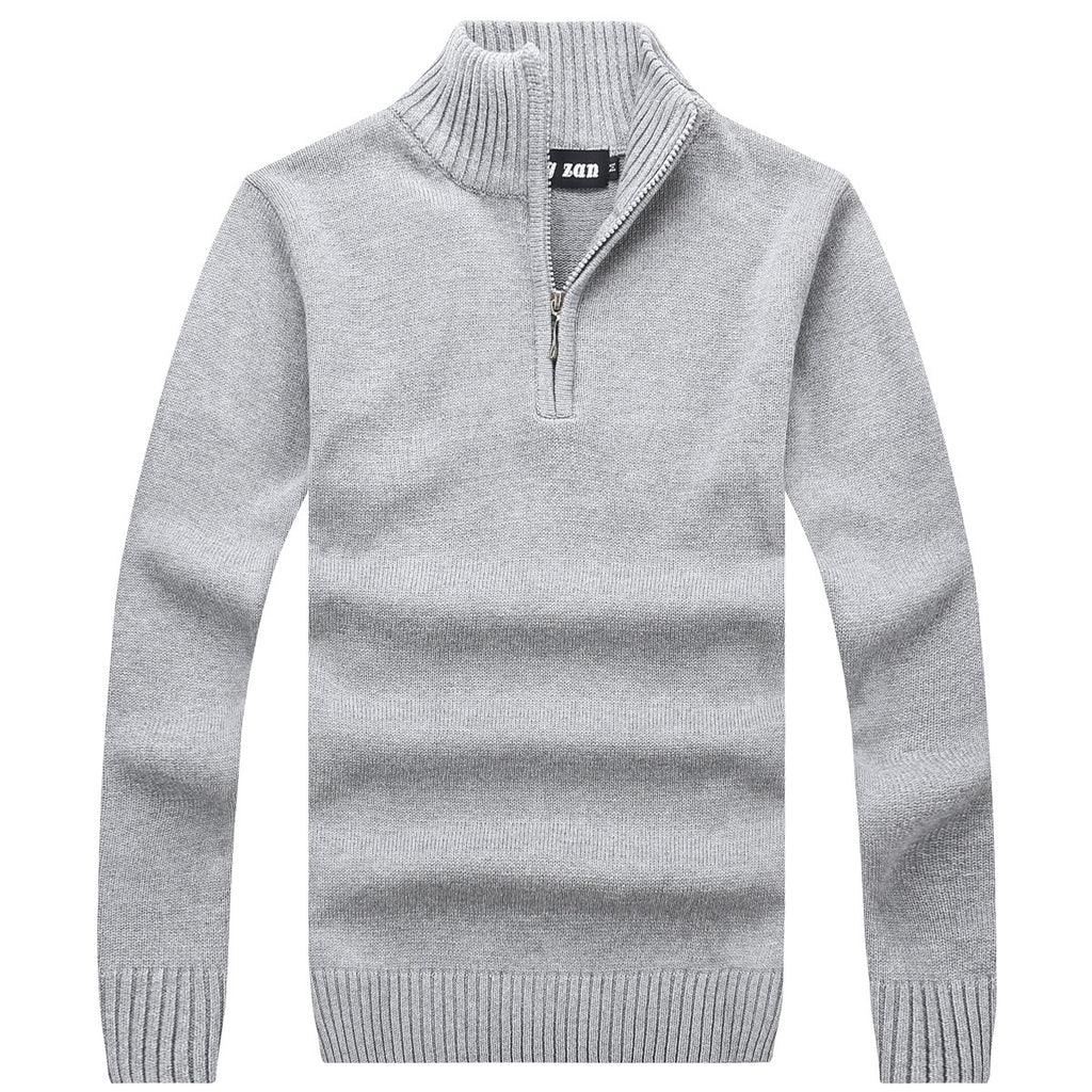 Korean Style Slim Fit Striped Knit Sweater for Men
