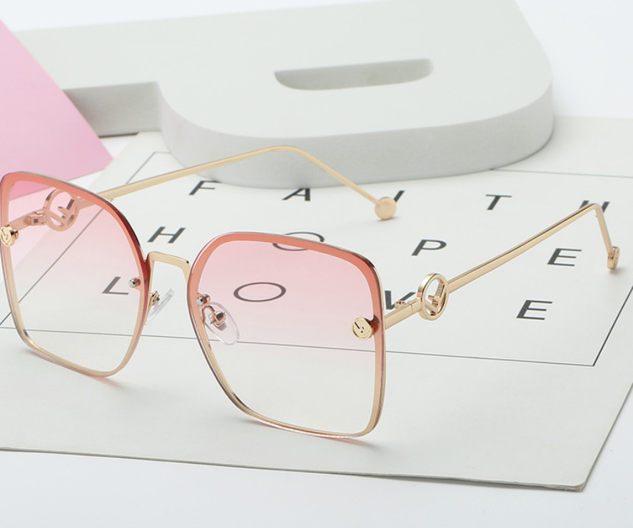 Fashionable Square Sunglasses with Hollow Legs for Women