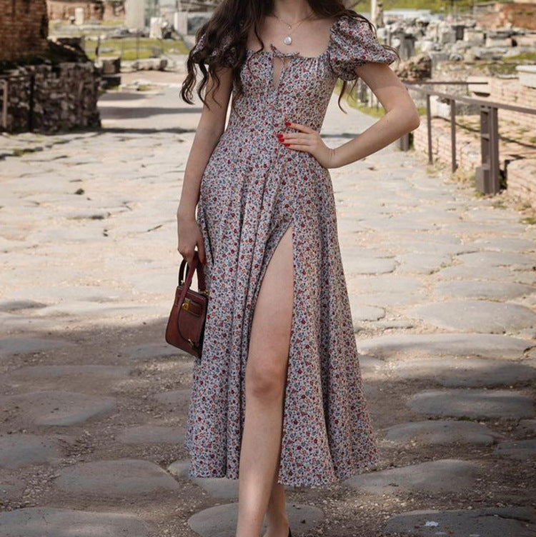 2023 Spring New Women's Floral Backless Dress