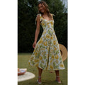 Fashionable Printed Tie Dress for Spring/Summer 2024