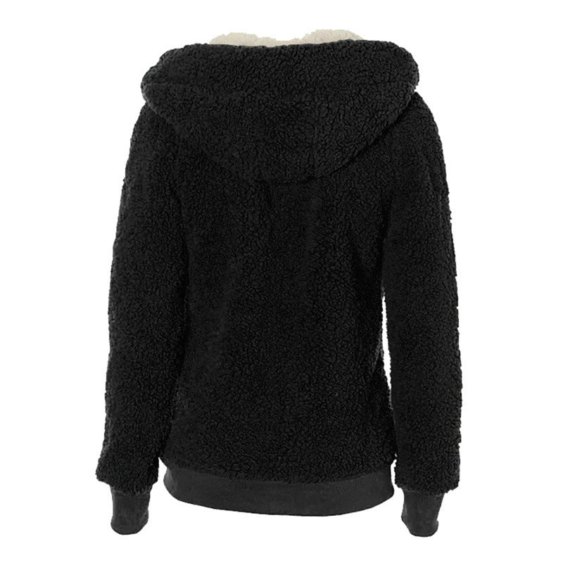 2019 Winter Loose Plush Sweatshirt Jacket for Women