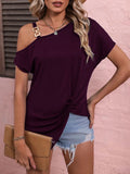Off Shoulder Irregular Design Summer Blouse for Women