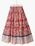 2023 Summer Ruffle Hem Midi Skirt for Women