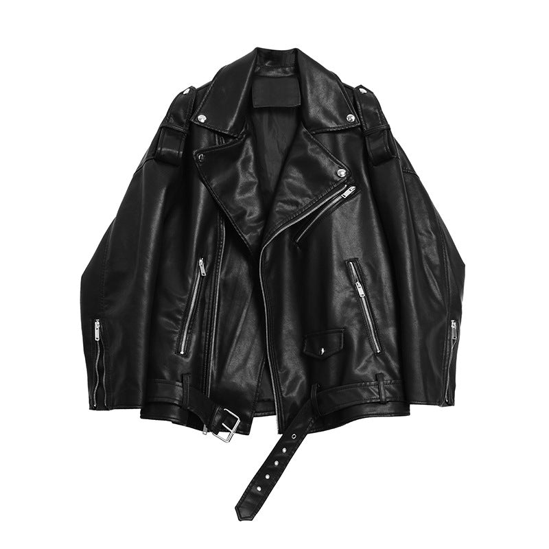 Vintage Brown Leather Jacket for Women - Spring 2021