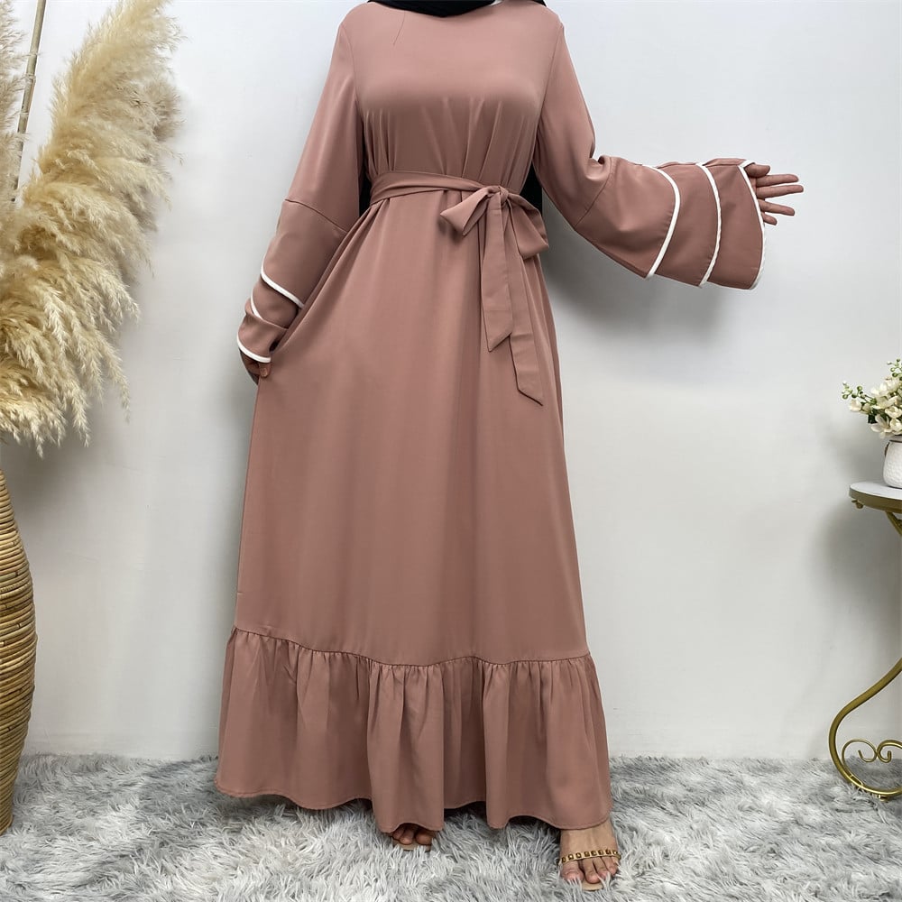 Evarisluxe Muslim Fashion Hem Dress