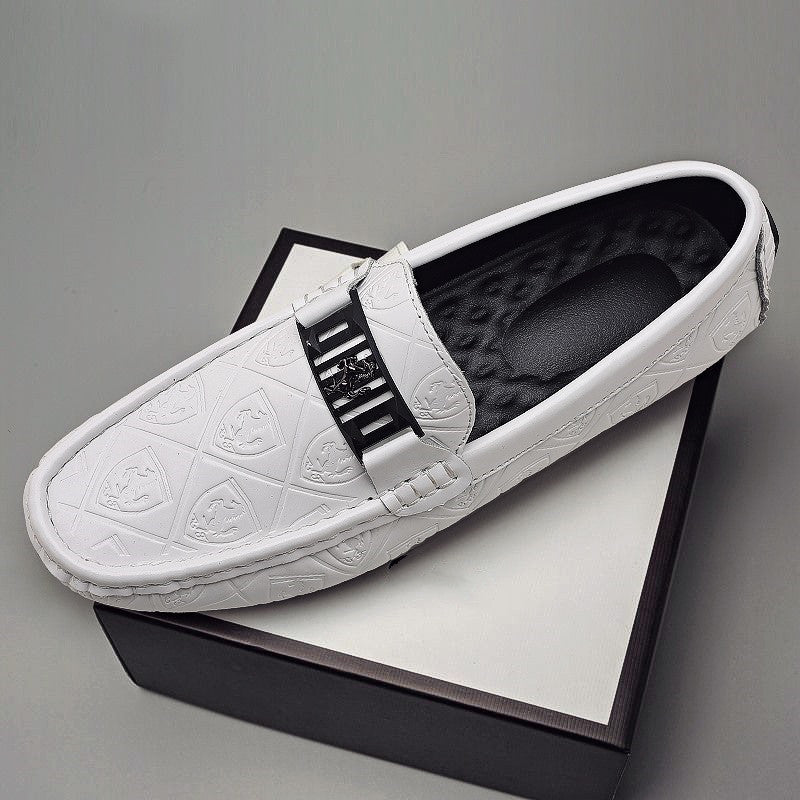 Men's Casual Leather Loafers - Korean Trendy Style